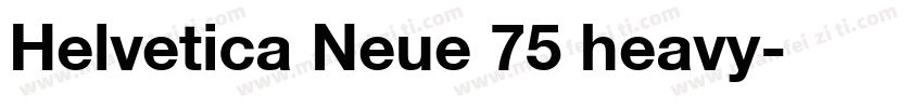 Helvetica Neue 75 heavy字体转换